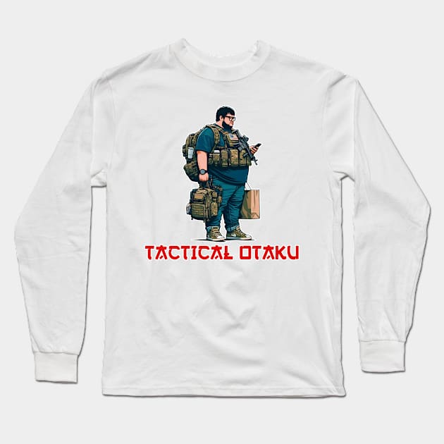Tactical Otaku Long Sleeve T-Shirt by Rawlifegraphic